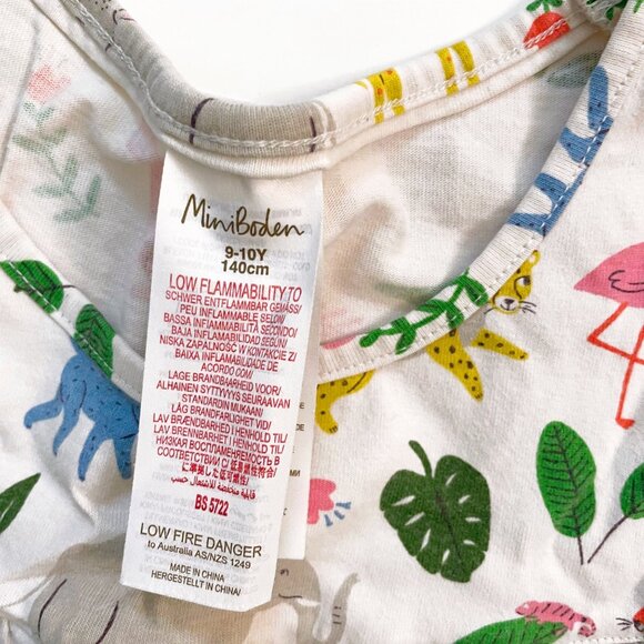Mini Boden Safari Animal Nightgown, Size 9/10 - Picture 3 of 4
